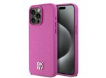 Dkny Dkhmp15Xpshrpsp Iphone 15 Pro Max6.7 RóżOwy/Rosa Custodia Rigida In Pelle Con Motivo Monogramma Logo In Metallo Magsafe