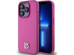 Dkny Dkhmp15Lpshrpsp Iphone 15 Pro6.1 RóżOwy/Pink Custodia Rigida In Pelle Con Motivo Monogramma Logo In Metallo Magsafe