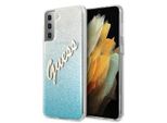 Guess Guhcs21Mpcuglsbl S21+ G996Niebieski/Blue Hardcase Glitter Gradient Script