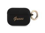 Guess Guapsssk Airpods Pro Cover Nero/Nero In Silicone Vintage Script