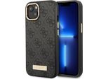 Guess Guhmp14Mu4Gprk Custodia Rigida 4G Logo Plate Magsafe Per Iphone 14 Plus / 15 Plus 6.7 Nero/Nero