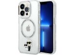 Karl Lagerfeld Klhmp14Lhnkcit Custodia Rigida Per Iphone 14 Pro 6,1 Trasparente Iconic Karl&Choupette Magsafe