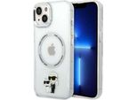 Karl Lagerfeld Klhmp14Mhnkcit Custodia Rigida Per Iphone 14Plus / 15 Plus 6,7 Trasparente Iconic Karl&Choupette Magsafe