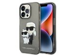 Karl Lagerfeld Klhcp14Xhnkctgk Custodia Rigida Per Iphone 14Pro Max 6,7 Czarny/Nero Glitter Karl&Choupette