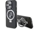 Karl Lagerfeld Klhmp15Xhmrskck Custodia Rigida Per Iphone 15 Pro Max 6.7 Czarny/Nero Supporto Ad Anello Karl&Choupettte Magsafe