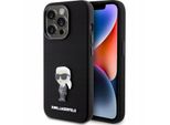Karl Lagerfeld Klhcp15Lsmhknpk Iphone 15 Pro 6.1 Czarny/Nero Silicone Ikonik Metallo Pin