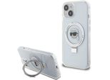 Karl Lagerfeld Klhmp15Shmrskhh Iphone 15 / 14 / 13 6.1 BiałY/Bianco Custodia Rigida Ad Anello Supporto Karl Head Magsafe