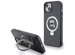 Karl Lagerfeld Klhmp15Mhmrskhk Iphone 15 Plus / 14 Plus 6.7 Czarny/Nero Custodia Rigida Anello Stand Karl Head Magsafe