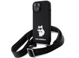Karl Lagerfeld Klhcp15Sscbscnk Iphone 15 / 14 / 13 6.1 Custodia Rigida Czarny/Nero Crossbody Silicone Choupette
