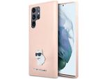Karl Lagerfeld Klhcs23Lsmhcnpp S23 Ultra S918 RóżOwy/Pink Silicone Choupette Metal Pin