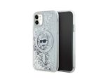 Karl Lagerfeld Klhmn61Lgchsgh Custodia Rigida Per Iphone 11 / Xr 6.1 Trasparente Liquido Glitter Choupette Testa Magsafe