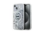 Karl Lagerfeld Klhmp14Slgchsgh Custodia Rigida Per Iphone 14 / 15 / 13 6.1 Trasparente Liquido Glitter Choupette Testa Magsafe