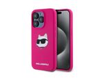 Karl Lagerfeld Klhmp15Lschpplf Iphone 15 Pro 6.1 RóżOwy/Fuschia Hardcase Silicone Choupette Head Magsafe