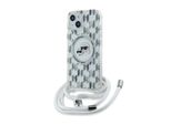Karl Lagerfeld Klhmp15Shckcklct Iphone15 / 14 / 13 6.1 Trasparente Custodia Rigida Iml Crossbody Monogram Karl & Choupette Head Magsafe