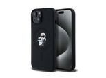 Karl Lagerfeld Klhmp15Mscmkcrhk Custodia Rigida Per Iphone 15 Plus / 14 Plus 6.7 Czarny/Nero In Silicone Karl & Choupette Magsafe