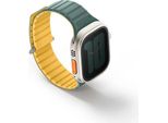Uniq Pasek Revix Evo Apple Watch Series1/2/3/4/5/6/7/8/9/Se/Se2/Ultra/Ultra2 42/44/45/49Mm Reversible Magnetic Zielono-ŻółTy/Viridian Green-Burnt Yellow