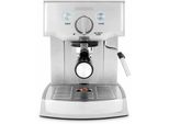 GASTROBACK Espressomaschine Design Espresso Pro 42709, silber (silberfarben), B:26cm H:31,5cm T:21cm, Kaffeemaschinen
