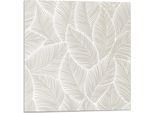 Motivo Di Foglie In Una Composizione - Autoadesivo - Rivestimenti Murali - Decorazioni Murali - Pannelli Murali Decorativi - Pannelli Murali 3D - Design Da Parete Autoadesivo - 4 Pezzi 50 X 50 Cm