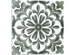 Motivo Floreale In Cerchio - Autoadesivo - Rivestimenti Murali - Pannello Murale - Decorazione Murale - Pannelli Murali Decorativi - Pannelli Murali 3D - Design Murale Autoadesivo - 4 Pezzi 50 X 50 Cm