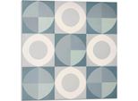 Geometria Di Cerchi E Forme - Piastrelle Autoadesive - Piastrelle In Pvc - Piastrelle In Vinile - Piastrelle Autoadesive 3D - Piastrelle Adesive - Piastrelle Per Cucina E Bagno - 9 Pezzi30 X 30 Cm