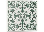 Pianta Con Motivo Floreale - Piastrelle Autoadesive - Piastrelle In Pvc - Piastrelle In Vinile - Piastrelle Autoadesive 3D - Adesivi Per Piastrelle - Piastrelle Per Cucina E Bagno - 4 Pezzi 50 X 50 Cm