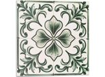 Motivo Senza Cuciture Con Foglie E Cuori - Autoadesivo - Rivestimenti Murali - Decorazioni Murali - Pannelli Murali Decorativi - Pannelli Murali 3D - Design Murale Autoadesivo - 4 Pezzi 50 X 50 Cm