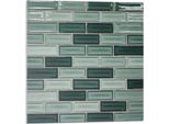 Mosaico Rettangolare In Tonalità - Piastrelle Autoadesive 3D - Pannelli In Pvc E Vinile - Piastrelle Per Cucina E Bagno - Decalcomanie Decorative Per Pareti - 20 Pezzi 20 X 20 Cm