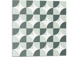 Geometrie Von Kreisen Und Quadraten - Selbstklebend - Wandverkleidung - Wandpaneel - Wanddeko - Dekorative Wandpaneele - 3D Wandpaneele - Wandgestaltung Selbstklebend - 4 StüCk 50 X 50 Cm