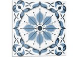 Motivo Floreale Con Dettagli - Autoadesivo - Rivestimenti Murali - Pannello Murale - Decorazione Murale - Pannelli Murali Decorativi - Pannelli Murali 3D - Design Murale Autoadesivo - 4 Pezzi 50 X 50 Cm