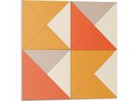 Triangoli Geometrici Disposti - Autoadesivo - Rivestimenti Murali - Pannelli Murali - Decorazione Murale - Pannelli Murali Decorativi - Pannelli Murali 3D - Design Murale Autoadesivo - 4 Pezzi 50 X 50 Cm