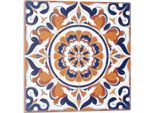 Motivo Floreale In Cerchio - Piastrelle Autoadesive - Piastrelle In Pvc - Piastrelle In Vinile - Piastrelle Autoadesive 3D - Adesivi Autoadesivi Per Piastrelle - Piastrelle Per Cucina E Bagno - 4 Pezzi 50 X 50 Cm