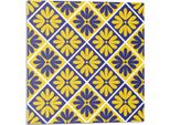 Fiore A Rombi - Piastrelle 3D Autoadesive - Pannelli In Pvc E Vinile - Piastrelle Per Cucina E Bagno - Decalcomanie Decorative Per Pareti - 20 Pezzi 20 X 20 Cm