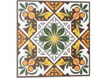Motivo Vegetale Con Fiori - Autoadesivo - Rivestimenti Murali - Pannello Murale - Decorazione Murale - Pannelli Murali Decorativi - Pannelli Murali 3D - Design Murale Autoadesivo - 4 Pezzi 50 X 50 Cm