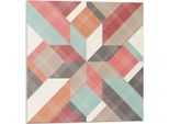 Geometrie In Bunten Formen - Selbstklebend - Wandverkleidung - Wandpaneel - Wanddeko - Dekorative Wandpaneele - 3D Wandpaneele - Wandgestaltung Selbstklebend - 4 StüCk 50 X 50 Cm