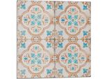 Motivo Decorativo Con Fiori - Autoadesivo - Rivestimenti Murali - Pannello Murale - Decorazione Murale - Pannelli Murali Decorativi - Pannelli Murali 3D - Design Murale Autoadesivo - 4 Pezzi 50 X 50 Cm
