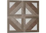 Geometria Di Legno E Cemento - Piastrelle Autoadesive - Piastrelle Da Parete - Pannelli Da Parete - Piastrelle Autoadesive Per Il Bagno - Piastrelle Autoadesive Per La Cucina - Carta Da Parati Autoadesiva - Decorazioni Murali - 4 Unità 50 X 50 Cm