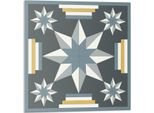 Geometria Di Stelle E Rettangoli - Piastrelle Autoadesive - Piastrelle Da Parete - Pannelli Da Parete - Piastrelle Autoadesive Per Il Bagno - Piastrelle Autoadesive Per La Cucina - Carta Da Parati Autoadesiva - Decorazione Murale - 4 Unità 50 X 50 Cm