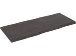Piano Del Tavolo 140X60X(2-4) Cm In Legno Massiccio Trattato Bordo Albero