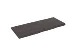 Piano Del Tavolo 140X60X(2-6) Cm In Legno Massiccio Trattato Bordo Albero