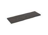 Piano Del Tavolo 120X40X(2-4) Cm In Legno Massiccio Trattato Bordo Albero