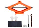 Martinetto Manuale A Forbice - Martinetto A Forbice Per Auto 2,5 T - Con Avvitatore A Impulsi E Cassetta Degli Attrezzi - Campo Di Sollevamento 95-435 Mm - Per Auto, Suv, Berline, Ecc.