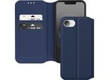 Avizar, Custodia Flip Per Iphone 16E Con Portacarte E Supporto Video, Blu