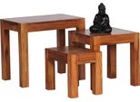 Wohnling Sheesham Set 3 Pezzi/Tavolino In Legno Massiccio; WL1.212