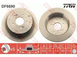 2X Disco Freno Trw DF6690 Per Hyundai Santa FÉ Ii (Cm) 71 4Mm 302Mm