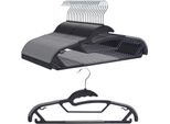 Set Di Appendini Con Design Antiscivolo Softy 20 Pezzi Nero-Grigio