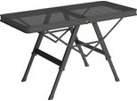 Outsunny Tavolo Da Campeggio Pieghevole Regolabile In Altezza Con Griglia Metallica Tavolo Da Giardino Pieghevole In Alluminio Leggero 90 X 40,5 Cm Nero