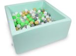 Piscina Di Palline 90X90X40Cm Menta - Con 400 Palline / Celadon, Bianco, Trasparente, Madreperla, Beige, Grigio
