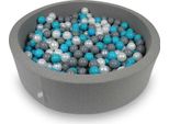 Piscina Di Palline 110X30Cm Grigio - Con 400 Palline / Turchese, Grigio, Madreperla