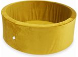 Piscina Di Palline 110X40 Velluto Oro - Senza Palline / Senza Palline