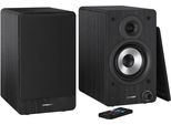 SHARP Lautsprecher Regalboxen, schwarz, B:15,8cm H:24,8cm T:19cm, Lautsprecher
